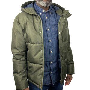 Jack and Jones Green Hooded Newport Puffer Winter Jacket US M